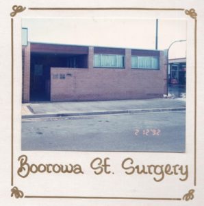 Borrowa Street medical practice 1992